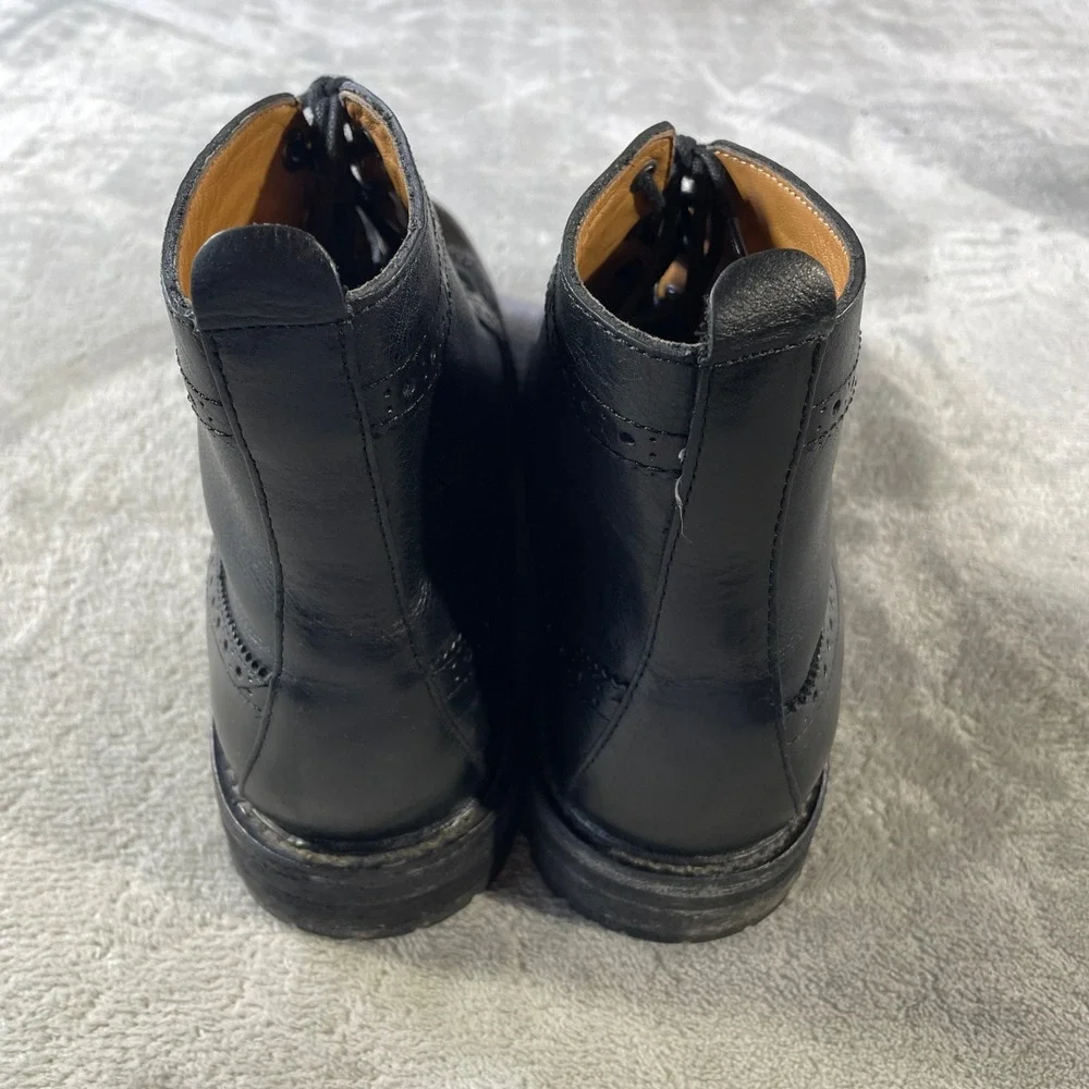 Polo Ralph Lauren‎ Brogue Chukka Boots Nickson Mens 9 Black Leather Wingtip